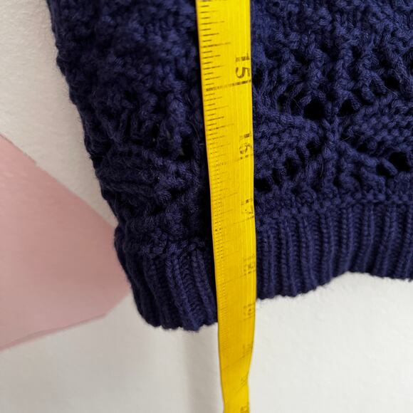 Madewell Blue Sweater Vest Preppy Academia Classic Minimalist Retro XS - Picture 5 of 6